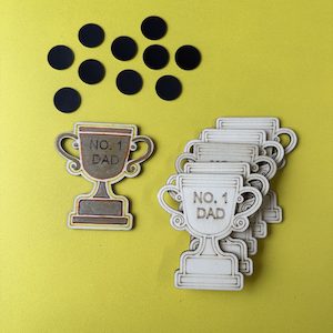 Fathers Day Crafts 1: Number 1 Dad Trophy Magnets