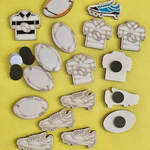 Fathers Day Crafts 1: Rugby Magnets