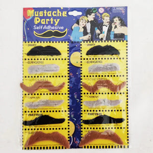 Stick-on Moustaches 12pk