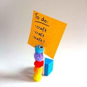 Insect And Bug Crafts: Pom Pom Caterpillar Note Holder