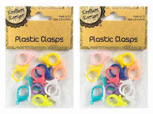 Jewellery Supplies 1: Plastic clasp 12 pack