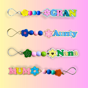 Keyring Charm Badge Crafts 1: Mum, Grandma, Nana, Aunty Keyring