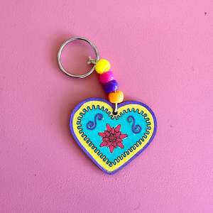 Gingerbread Heart Keyring