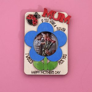 Mother's Day Flower Photo Frame Magnet