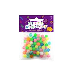 Matariki 2: Craft Beads Glow Colours 8mm 80pc