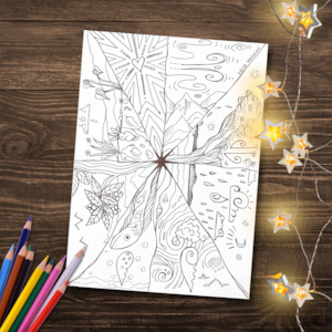 Matariki Magic: Exploring the Stars and Their Stories - Colouring in Printable