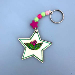 Matariki Crafts 1: Glow-In-The-Dark Matariki Keyring