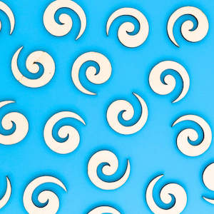 Koru Wood Shapes 10 pieces(Bulk Supplies)