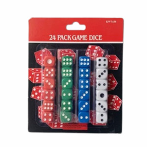 24 Pack of Game Dice