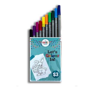 Other Craft Supplies 1: Set of 10 Felt Tip Colouring In Pens