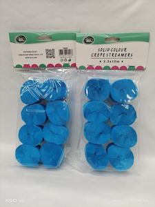 Paper Items 1: Blue Crepe Paper Streamers