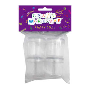 Plastic Amp Glass Items: Craft Storage Containers - 4pc