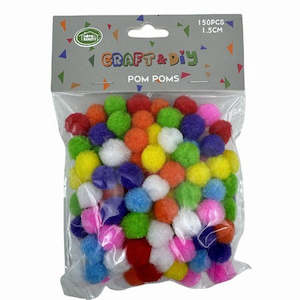 15mm mixed pom poms