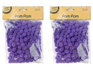 Pom Pom 1.5cm Purple 200pcs
