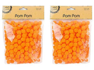 Pom Pom 1.5cm Orange 200pcs