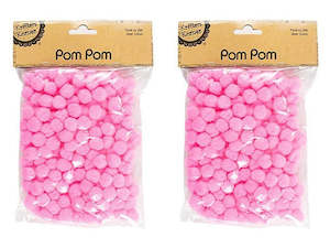 Pom Pom 1.5cm Light Pink 200pcs