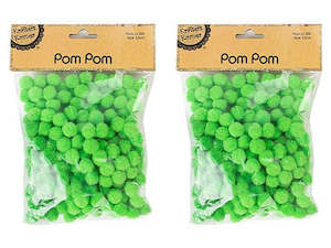 Pom Pom 1.5cm Green 200pcs