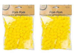 Pom Poms 1: Pom Pom 1.5cm Yellow 200pcs
