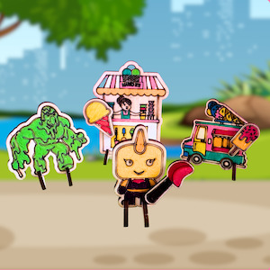 Superhero Set - Blaze Girl vs Dr Chill