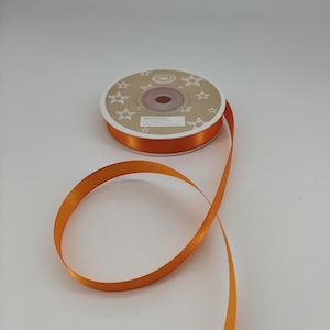 Ribbon 1: 1cm Orange Satin Ribbon