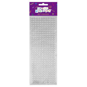 Mini Silver Self Stick Gems 6mm 504pc