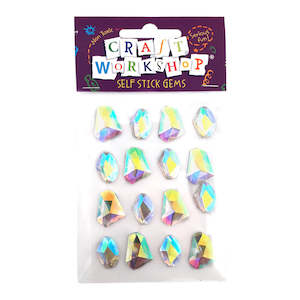 Stickers 1: Craft Self Stick Gems Iridescent 16