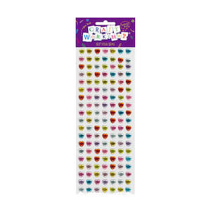 Craft Self Stick Heart Gems 133pc