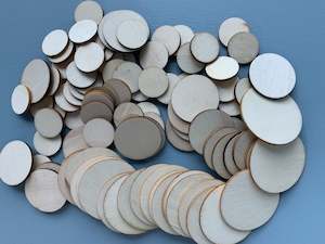Wooden CircleShapes 100pcs