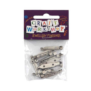 All Craft Supplies 1: Craft Brooch Pins 12pc 30mm