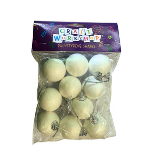 All Craft Supplies 1: Glitter Polystyrene Bauble 40mm 10pcs