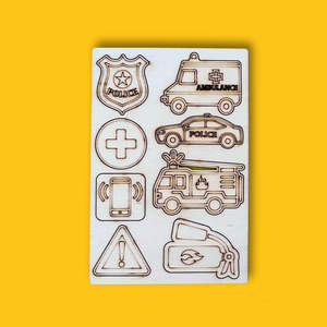 Emergency Icons - Wood (Pack of 10)