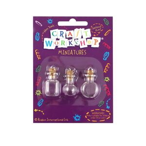 Miniature Fairy Potion Bottle Charms 3pc