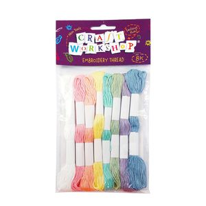 All Craft Supplies 1: Embroidery Thread 8pcs - Pastel Colours