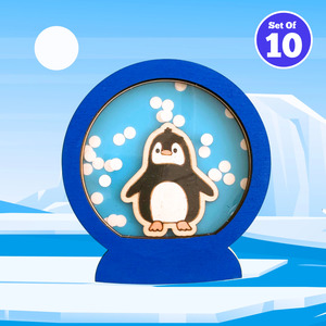 All Kids Craft Kits 1: Set of 10 - Penguin Snow Globe