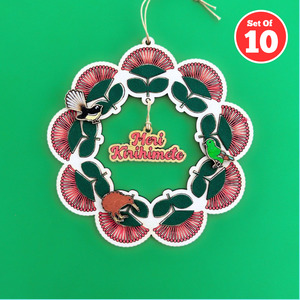 Bulk Craft Kits 1: Set of 10 - Pohutukawa Christmas Wreath