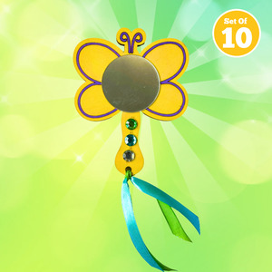 Bulk Craft Kits 1: Set of 10 - Butterfly Mirror Wand