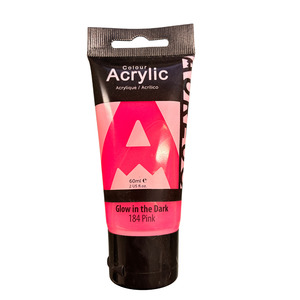 Acrylic Paint: Glow in the dark Pink Acrylic Paint