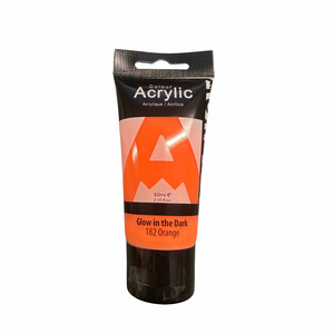 Acrylic Paint: Glow in the dark Orange Acrylic Paint