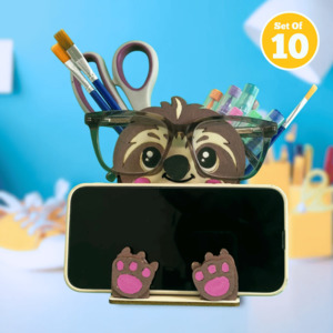 All Craft Kits: Set of 10 - Sloth Desk Organiser