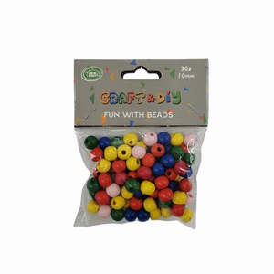All Craft Supplies 1: 10mm Wood colourful beads