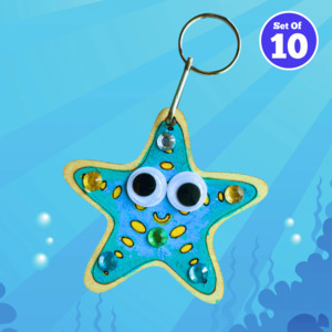 All Kids Craft Kits 1: Set of 10 - Starfish Bag Charm