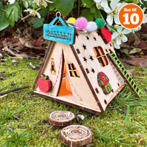 Camping Crafts: Set of 10 - Mini Tent Nightlight