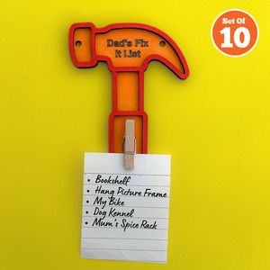 Set of 10 - Dad's Fix It List Hammer
