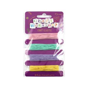 Elastic 1: Craft Stretch Elastic  - 4 Pastel Colours