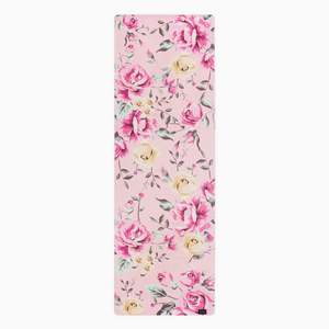 Travel Collection: Blush Rosette Travel Yoga Mat