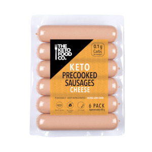 The Keto Food Co Precooked Sausages Cheese 6 Pack