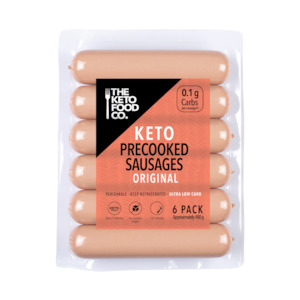 The Keto Food Co Precooked Sausages Plain 6 Pack
