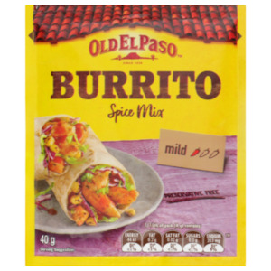 Condiments Seasonings: Old El Paso Burrito Spice Mix 40g