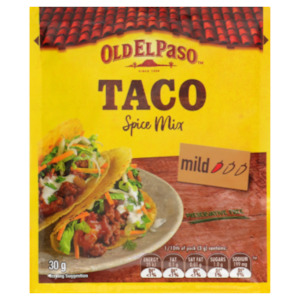 Condiments Seasonings: Old El Paso Taco Spice Mix 30g