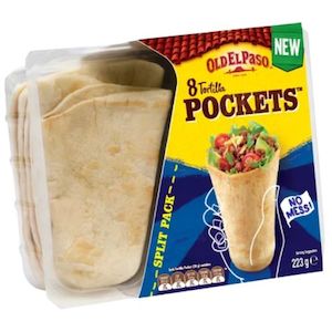 Meal Ingredients: Old El Paso Tortilla Pockets 8pk